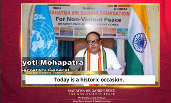Seminar dan Upacara Penghargaan Perdamaian Dunia Online Mahatma MK Gandhi Prize 2020 untuk Perdamaian Tanpa Kekerasan