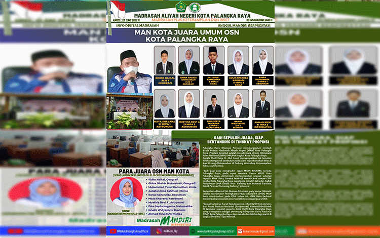MAN Kota Palangka Raya Juara Umum OSN