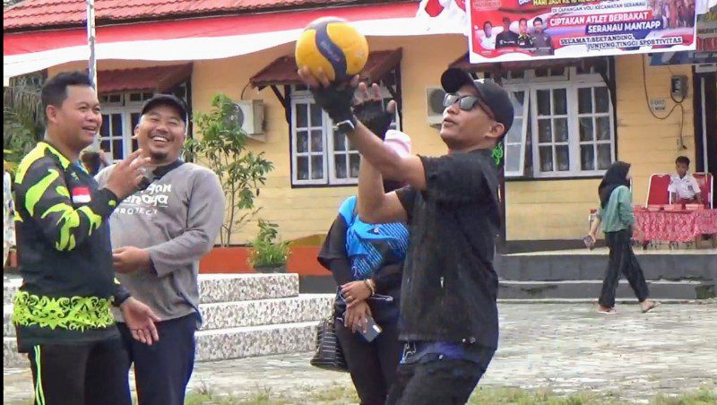 Kecamatan Seranau Gelar Turnamen Bola Voli Memeriahkan HUT Ke-77 Kemerdekaan Indonesia