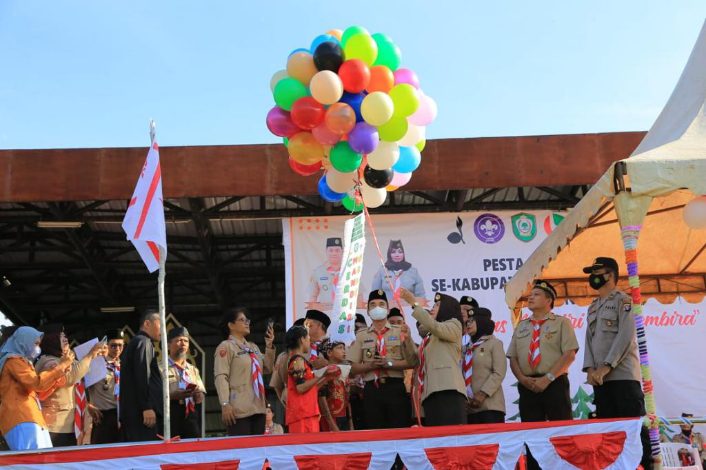 Ratusan Peserta Ikuti Pesta Pramuka Siaga 2022, Ini Pesan Ketua Kwarcab Kotim