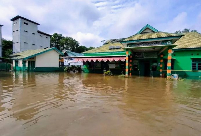 Puskesmas Tumbang Penyahuan Kembali Terendam Banjir, Pelayanan Kesehatan Terganggu