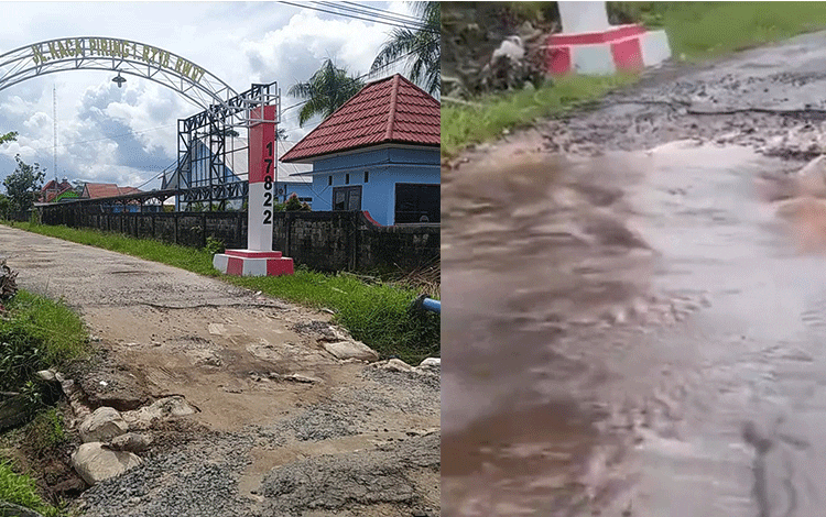 Warga Ketapang Keluhkan Jalan Kaca Piring 1 Hampir Putus