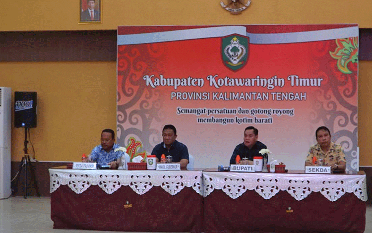 Bupati Kotim Rakor dengan Wagub Kalteng Bahas Inflasi