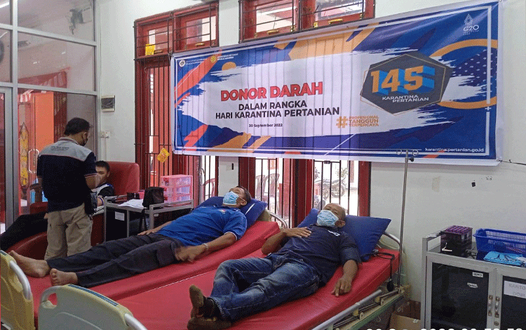 Peringati HUT ke-145, Balai Karantina Pertanian Sampit Gelar Donor Darah Massal