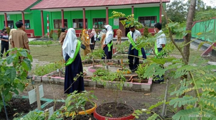 Penilaian kebun sekolah adiwiyata SMPN 11 Sampit 22 Agustus 2022