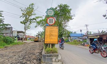 Rekonstruksi Jalan HM Arsyad Sampit mulai dilakukan sejak kemarin 25 Oktober 2022