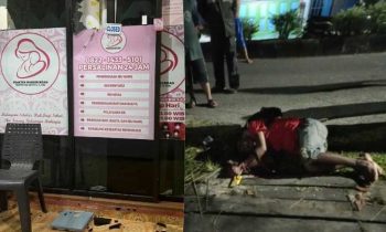 Salah satu rumah yang dilempari kaca oleh pelaku di Sampit Kotawaringin Timur.