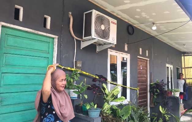 Suasana barak yang menjadi tempat penganiayaan dan penyekapan di Jalan Perca Kecamatan Mentawa Baru Ketapang Sampit Kotawaringin Timur