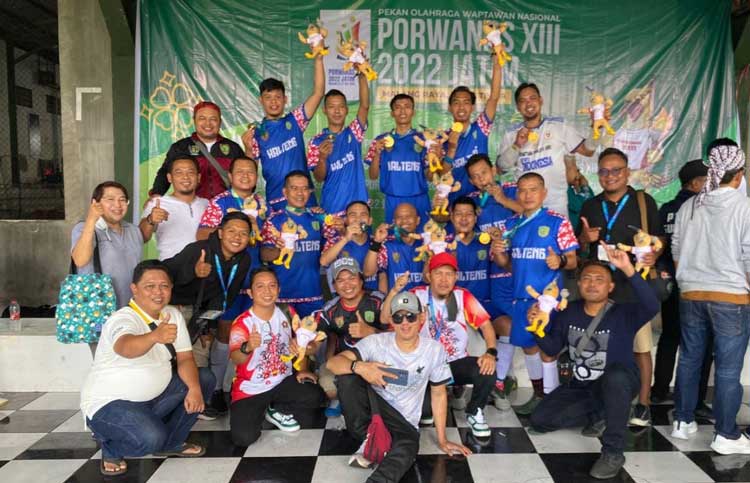 Tim Futsal PWI Kalteng Sabet Medali Emas Porwanas Malang Raya