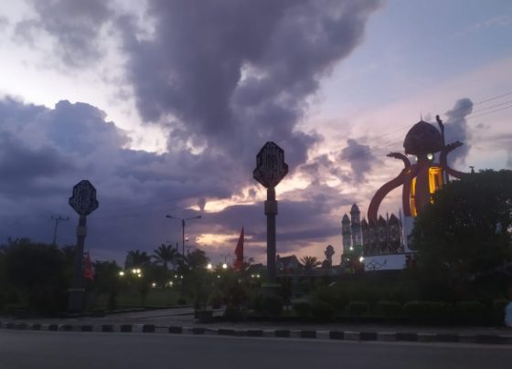 Cuaca di sekitar Bundaran Balanga Kota Sampit Selasa 8 November 2022