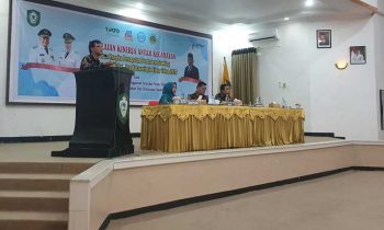 Kepala Bappelitbangda Rafiq Riswandi saat menyampaikan laporan terkait stunting di Kotim