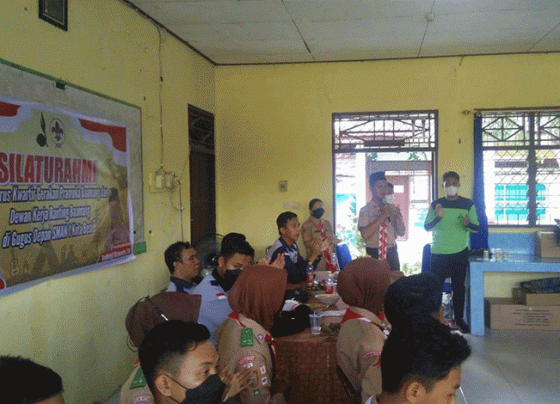 Kwarran Baamang dan DKR Baamang Jalin Silaturahmi di Gudep SMAN 1 Kota Besi Minggu 20 November 2022.