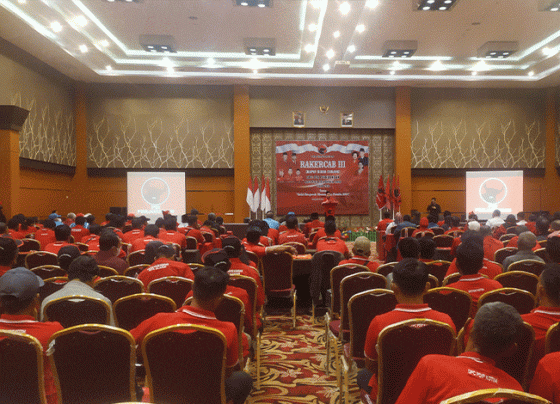 Rakercab III PDIP Kotim di Hotel Aquarious Boutique Sampit Senin 7 November 2022.