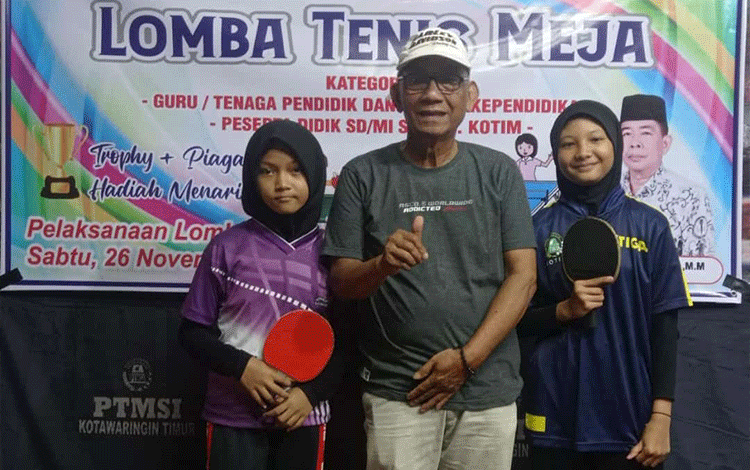 Keren! SDN 4 Ketapang Juarai Lomba Tenis Meja se-Kotim