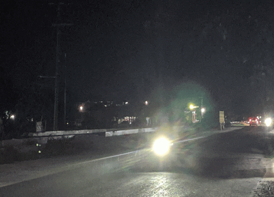 Suasana Sampit di malam hari saat kejadian begal payudara di kawasan ini.