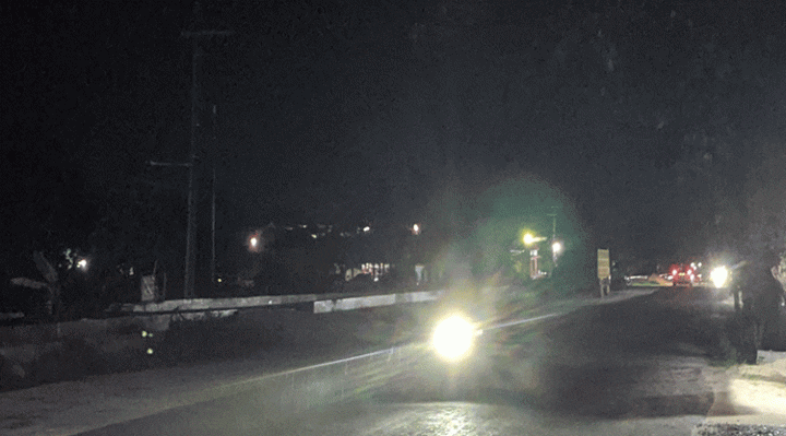 Suasana Sampit di malam hari saat kejadian begal payudara di kawasan ini.