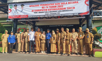 Foto bersama setelah upacara peringatan hari Bela negara di Kantor Bupati Kotim Senin 19 Desember 2022.