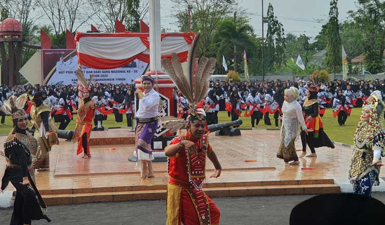 100 Guru Kotim Dilibatkan Menari Kolosal Nusantara 