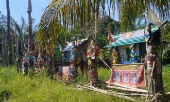 Sejumlah sandung di Desa Tumbang Mujam Kecamaran Tualan Hulu