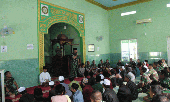 Suasana doa bersama Kodim 1015 Sampit Sabtu 31 Desember 2022.