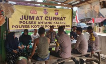 Jumat curhat Kapolsek Antang Kalang bersama para pedagang Jumat 20 Januari 2023.