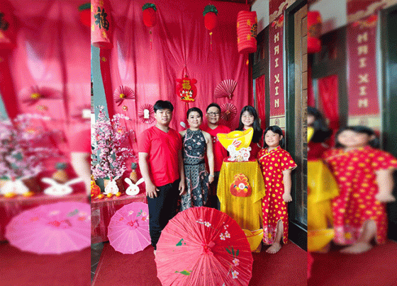 Lini Marilina serta keluarga