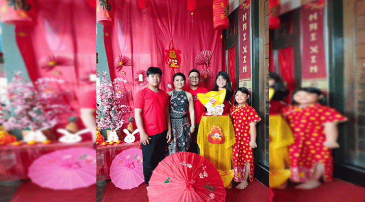 Lini Marilina serta keluarga