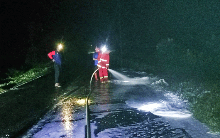 Jalan Licin Karena Tumpahan Solar Jadi Sebab Penumpang Motor Tewas di Gohong Pulang Pisau