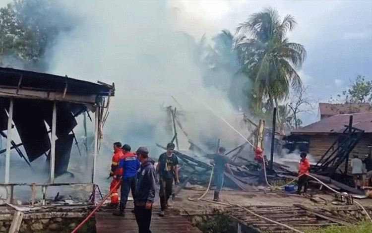Kebakaran Bangunan di Palangka Raya Diduga Karena Korsleting Listrik