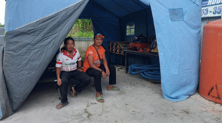 Posko relawan Karhutla di Kelurahan Baamang Barat Kecamatan Baamang Kotawaringin Timur.