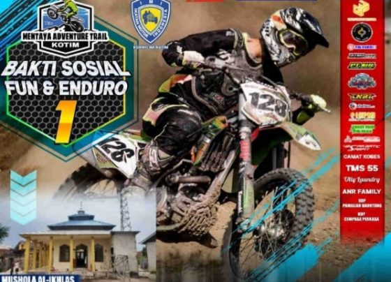 Poster Bakto Sosial Fun dan Enduro yang akan digelar Mentaya Adventure Trail Kotim.