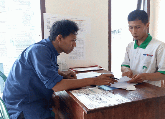 Proses pendaftaran calon PKD Panwaslu Baamang yang mengupayakan Penuhi Kuota Minimal Bakal Calon PKD Kamis 19 Januari 2023.