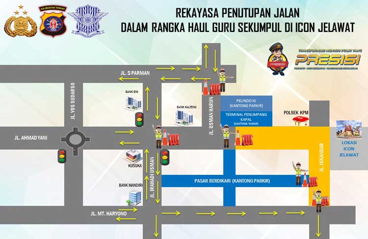 Haul Guru Sekumpul, Akses Kendaraan Sekitar Ikon Jelawat Ditutup