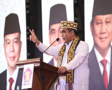 Sekjen Partai Gerindra Ahmad Muzani membuka acara Rapat Kerja Daerah DPD Gerindra Lampung pada Senin 30 Januari 2023.