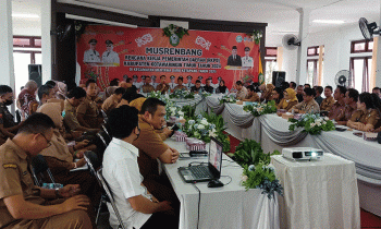 Suasana Musrenbang Kecamatan Mentawa Baru Ketapang untuk tahun 2024 Senin 16 Januari 2023.