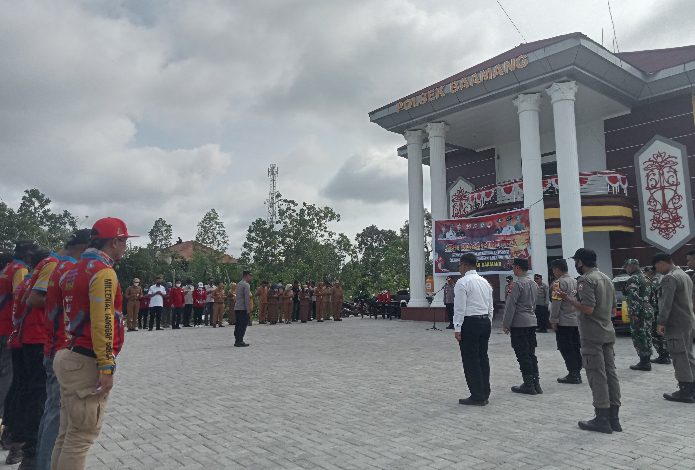 Polsek Baamang Gelar Apel Siaga Karhutla