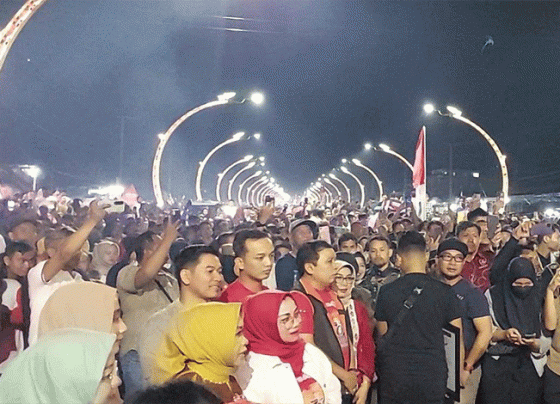 Suasana kawasan Terowongan Nur Mentaya saat acara Hasupa Hasundau memperingati Hari Jadi ke 70 Kabupaten Kotawaringin Timur Sabtu 7 Januari 2023.