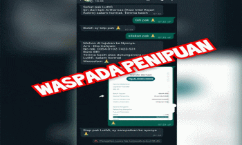Tangkapan Layar WhatsApp modus penipuan yang mengatasnamakan nama Kais Intel Kejari Kotawaringin Timur.