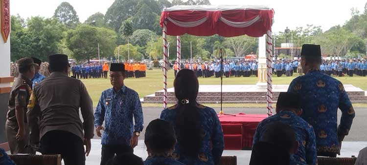 Pemkab Katingan Kembali Gelar Apel Gabungan, Ini Pesan Sakariyas