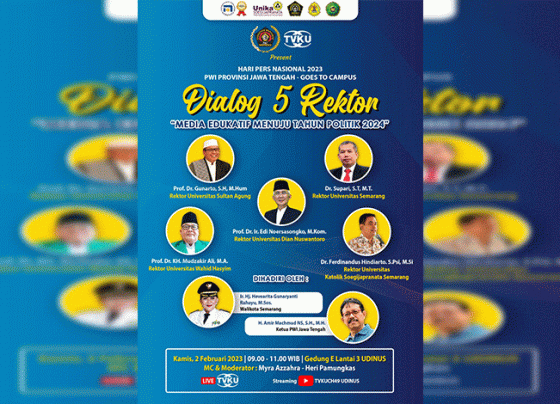 Dialog Lima Rektor Awali Rangkaian HPN 2023 PWI Jateng