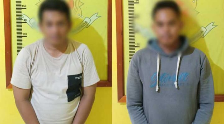 Kedua tersangka tindak pidana Narkotika yang berhasil diamankan Unit Reskrim Polsek Cempaga Rabu 8 Februari 2023