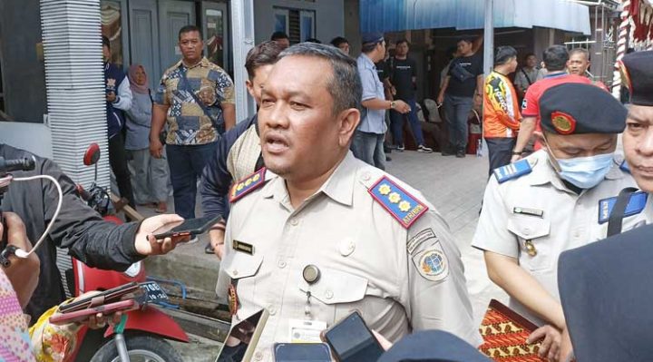 Kepala BPN Kotim Jhonsen Ginting pada acara pembagian 1000 patok di Baamang Jumat 3 Februari 2023