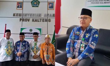 Kepala Kantor Wilayah Kementerian Agama Provinsi Kalteng Noor Fahmi MM dalam jumpa pers di Palangka Raya Kamis 16 Februari 2023..