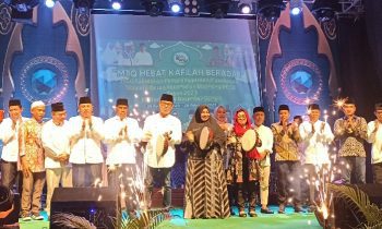 Pembukaan MTQ ke 52 Kecamatan Baamang oleh Wabup Kotim Irawati dan sejumlah pejabat Sabtu malam 25 Februari 2023.
