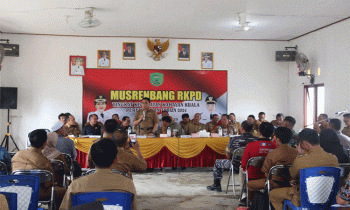 Sekda Pulang Pisau pimpinan musrembang di Kecamatan Kahayan Kuala. 1
