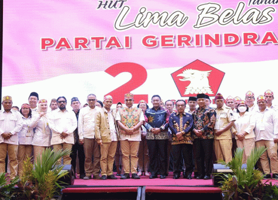 Sekretaris Jenderal Partai Gerindra Ahmad Muzani memulai Rangkaian HUT ke 15 Partai Gerindra di Kota Palangkaraya Provinsi Kalimantan Tengah.