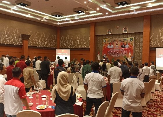 Suasana Musorkab Kotim yang juga dihadiri Ketua Harian KONI Kalteng Christian Sancho Sabtu 4 Februari 2023