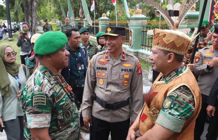 Hadiri Lepas Sambut Danrem, Polda Kalteng Perkuat Sinergitas dengan TNI 