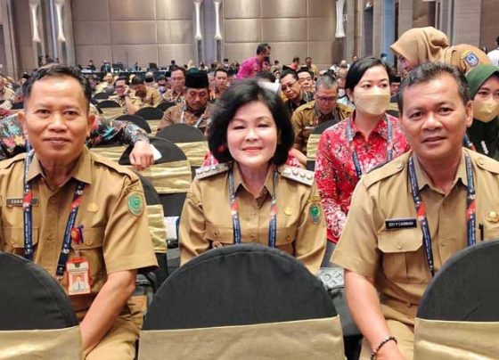 Bupati Pulang Pisau Pudjirutaty Narang saat menghadiri Rakornas Pemda dan FKUB se Indonesia di Tangerang Provinsi Banten Selasa 28 Februari 2023.
