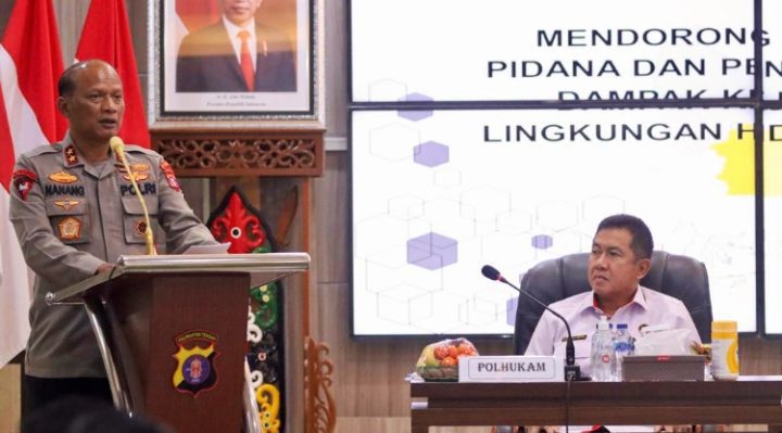 Kapolda Kalteng Irjen Pol Nanang Avianto saat memyampaikan sambutan Kamis 9 Maret 2023.